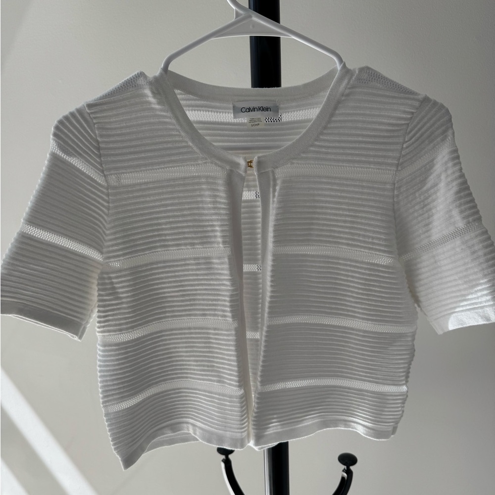 Calvin Klein white Knit Cardigan
